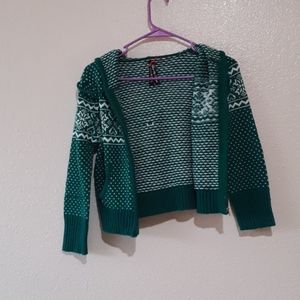 Long sleeve zip-up sweater